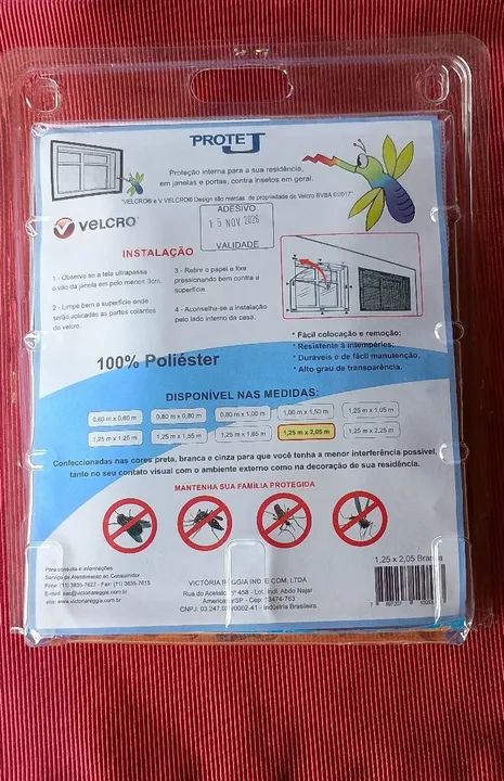 Tela mosquiteiro 1,25 m x 2,05 m Protej  - Foto 2