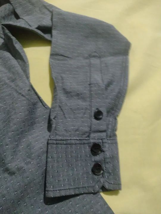 Camisa Manga Longa Cinza - Foto 4