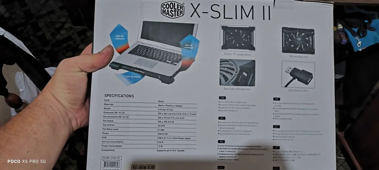 Cooler Master Notepal X-Slim II - Base para Notebook - Foto 2