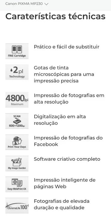 Impressora Canon PIXMA MP230 (em uso) - Foto 4