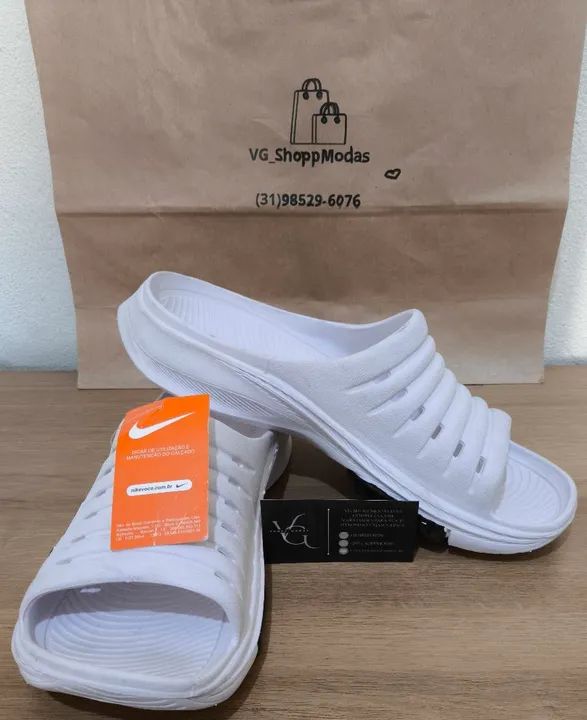 Chinelo Nike Zoom Branco  - Foto 5