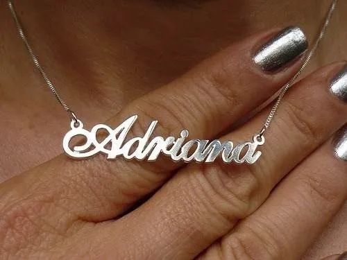 Colar Com Nomes ou Frase Prata 950