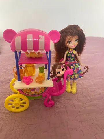 Boneca Enchantimals Carrinho de Frutas Merit Monkey - Foto 5