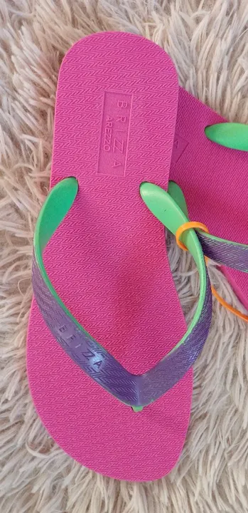 Chinelo Arezzo Feminino Rosa com Verde