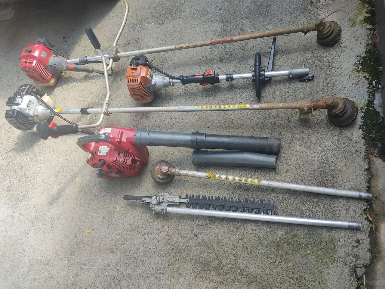 Kit de ferramentas para jardim - Roçadeiras, Soprador e Tesoura de poda