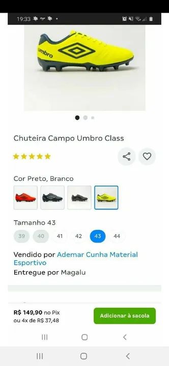 Chuteira Campo Umbro Class - Foto 3
