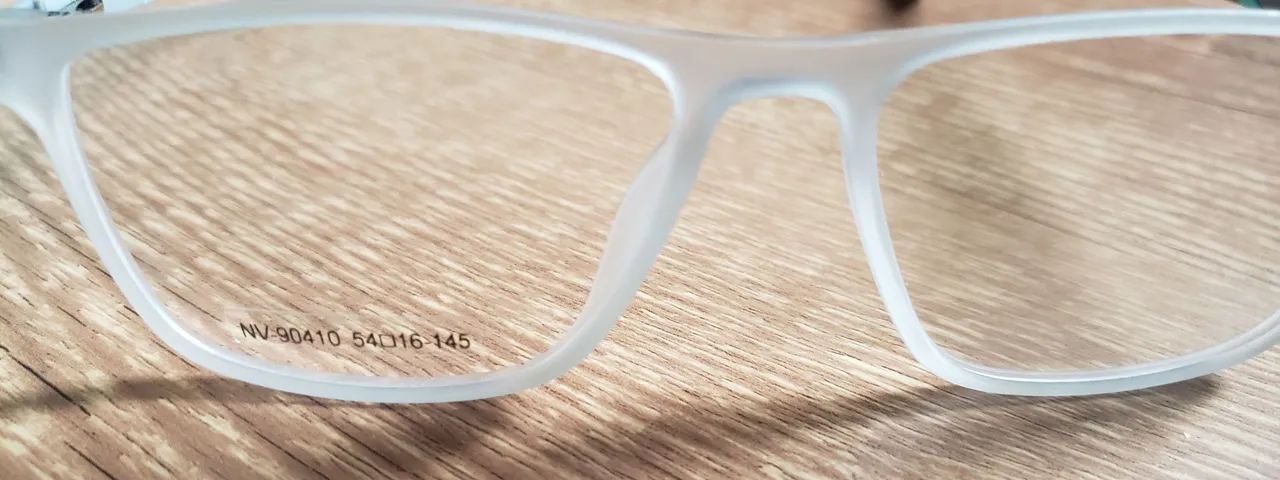 Oculos armação Transparente cinza e verde - Foto 6