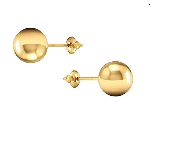 Brinco de Bola 6 mm Ouro 18 Kilates