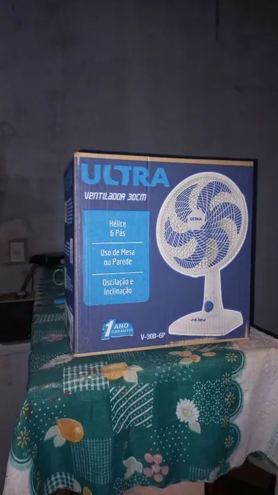 Ventilador Ultra 30cm - 6 Pás - Novo