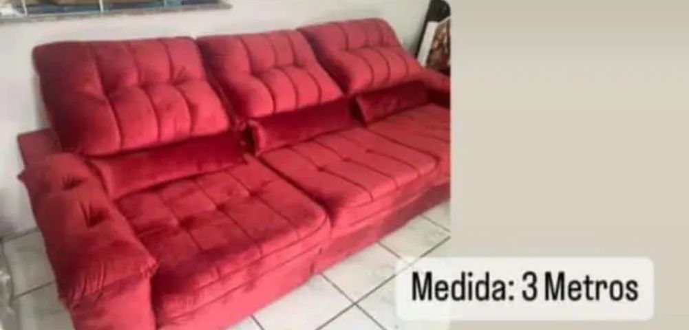 Sofá de 3 metros retrátil e reclinável