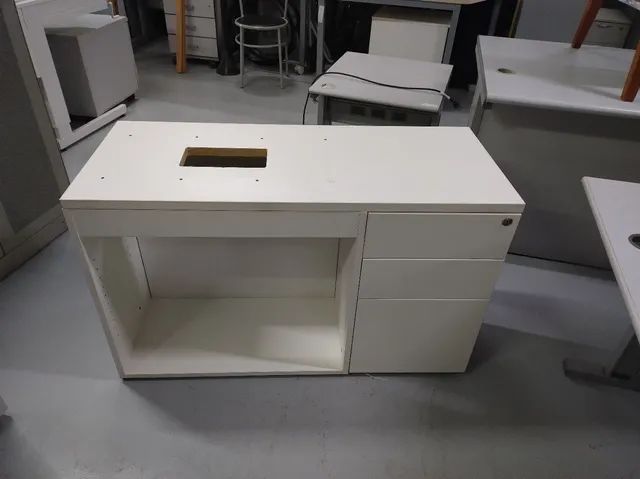 Armário de Escritório Balcão Branco com Gavetas  - Foto 3