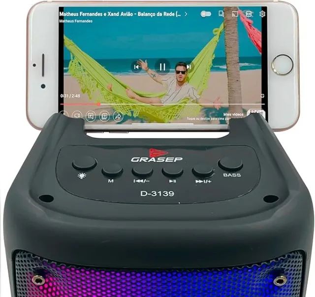 Caixa de Som portatil D3139 (Distribuidora JK Eletrônicos, Honestidade e Qualidade) - Foto 3