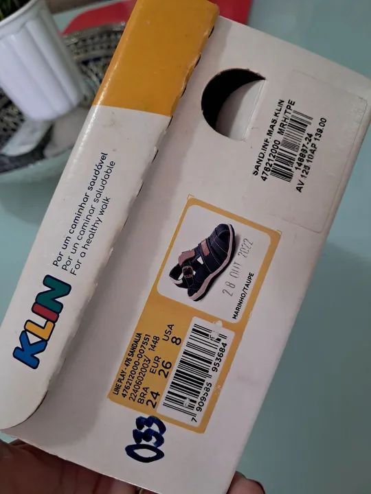 Kit 2 pares Sandália klin e tênis cano alto - Foto 3