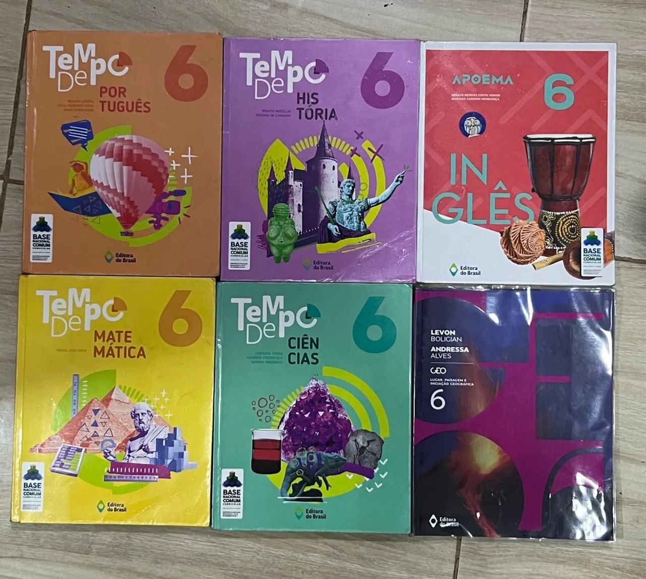 Kit livros 6° ano coleção tempo da editora Brasil