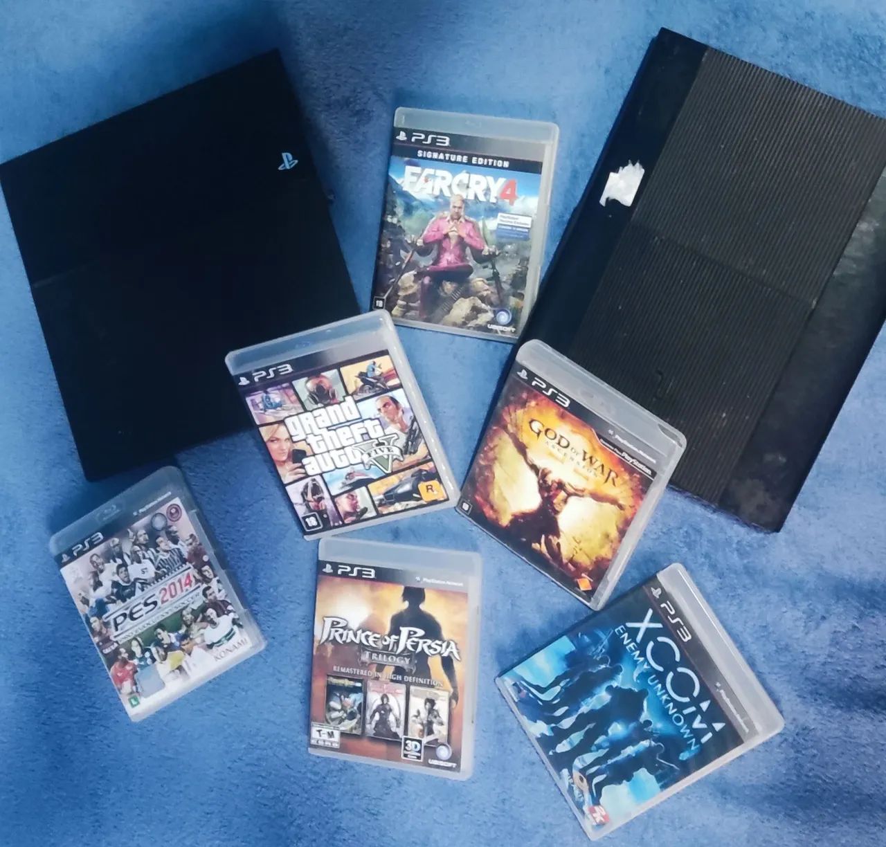 Playstation 3 and 4 with defects and with 6 Games64297561464449121