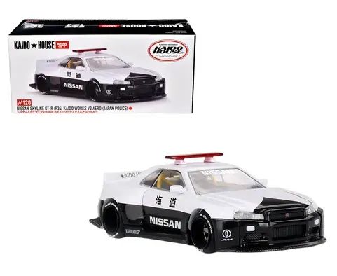 Kaido MiniGt エアロ ポリス スカイライン R34 ピン付き。 Kaido