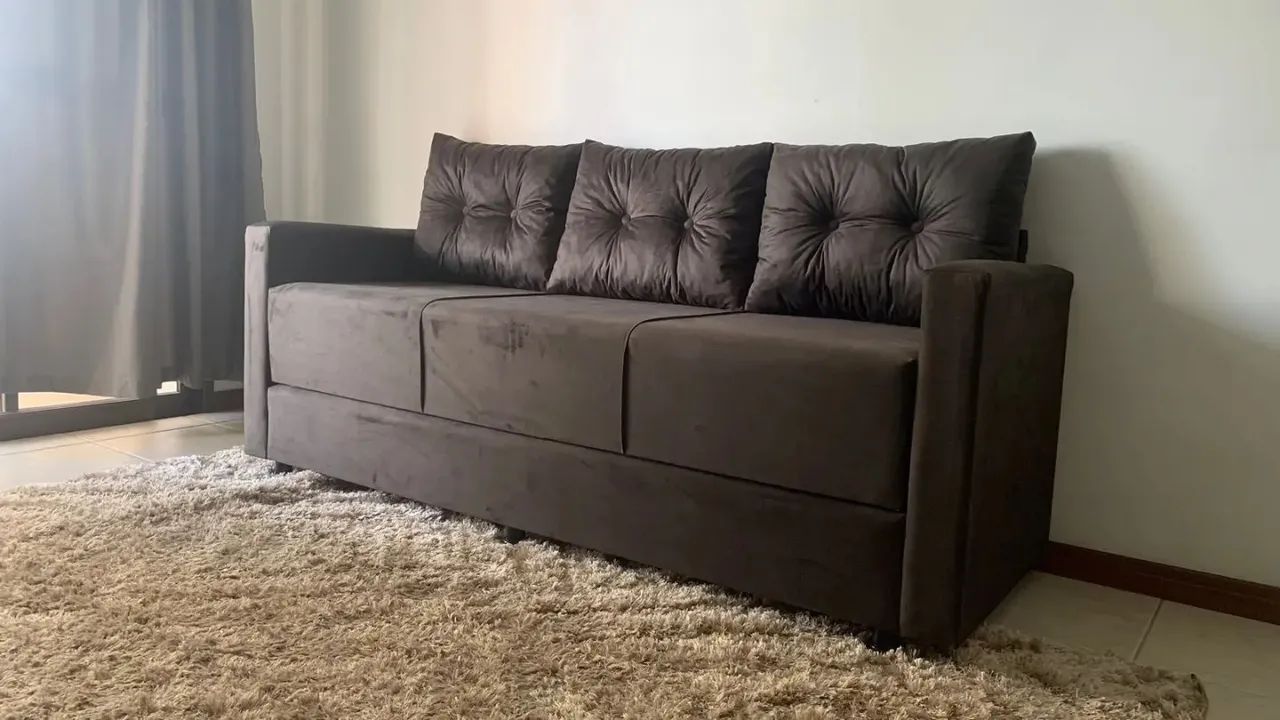 Sofá Cama 3 Lugares várias cores direto da fábrica pague na entrega - Foto 5