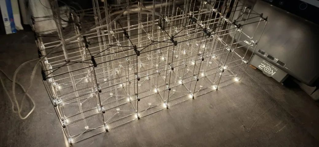 Lustre retangular de cubo LED 90x60cm - Foto 2
