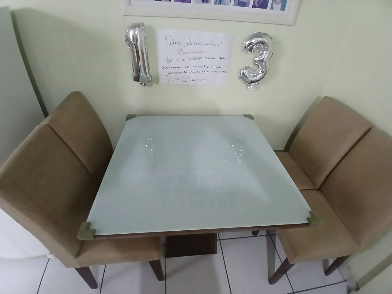 Mesa de Vidro Retangular - Branca - Foto 3