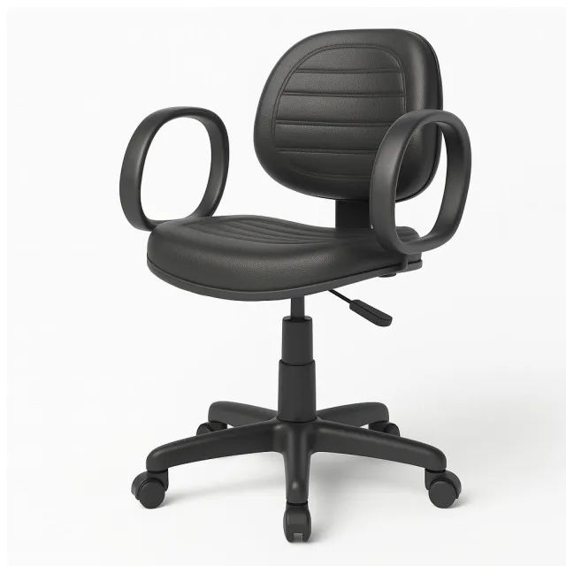 Cadeira Executiva Costurada Giratória com Braço Corsa Preta Conforto Modelo 31004 - Foto 2