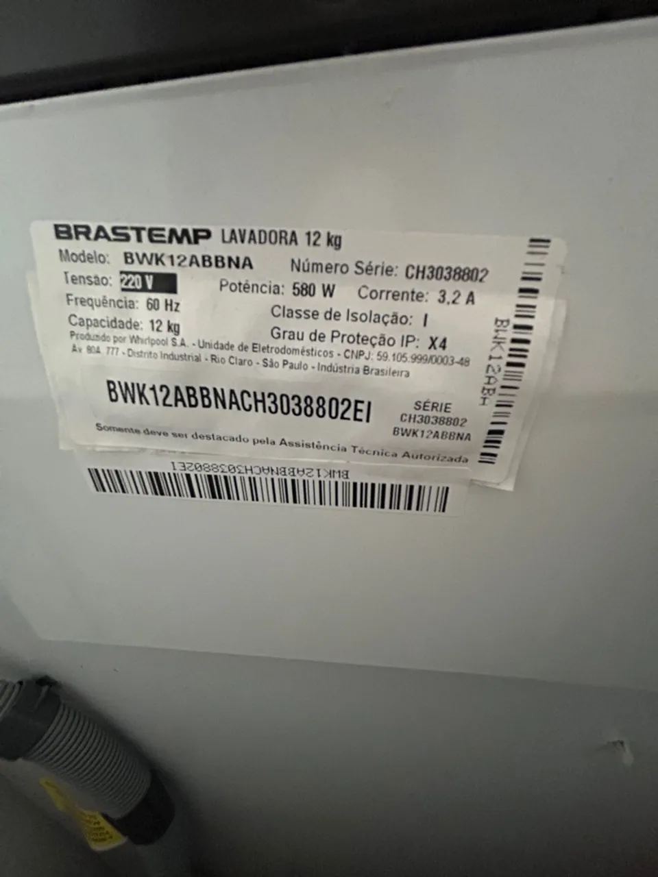 Lava Roupas Brastemp 12kg - BWK12ABBNA