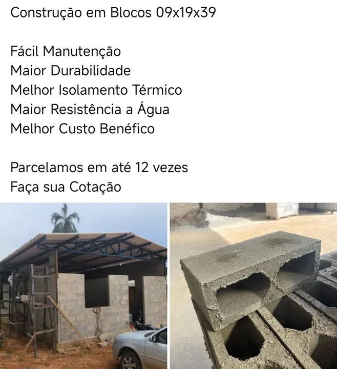 Blocos de Concreto 09x19x39 - Construção Resistente e Econômica