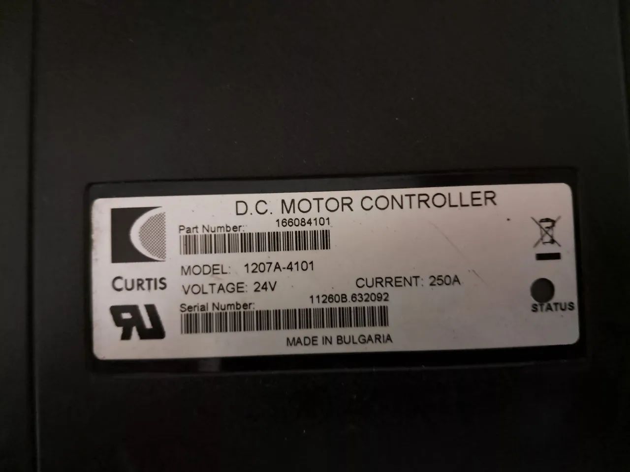 Controlador Curtis 1207A-4101, 24V, 250A, STILL / Jungheinrich, Original.