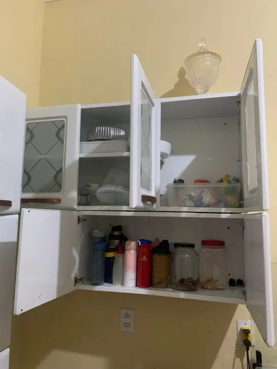 Armário de cozinha com vidro telasul - Foto 4