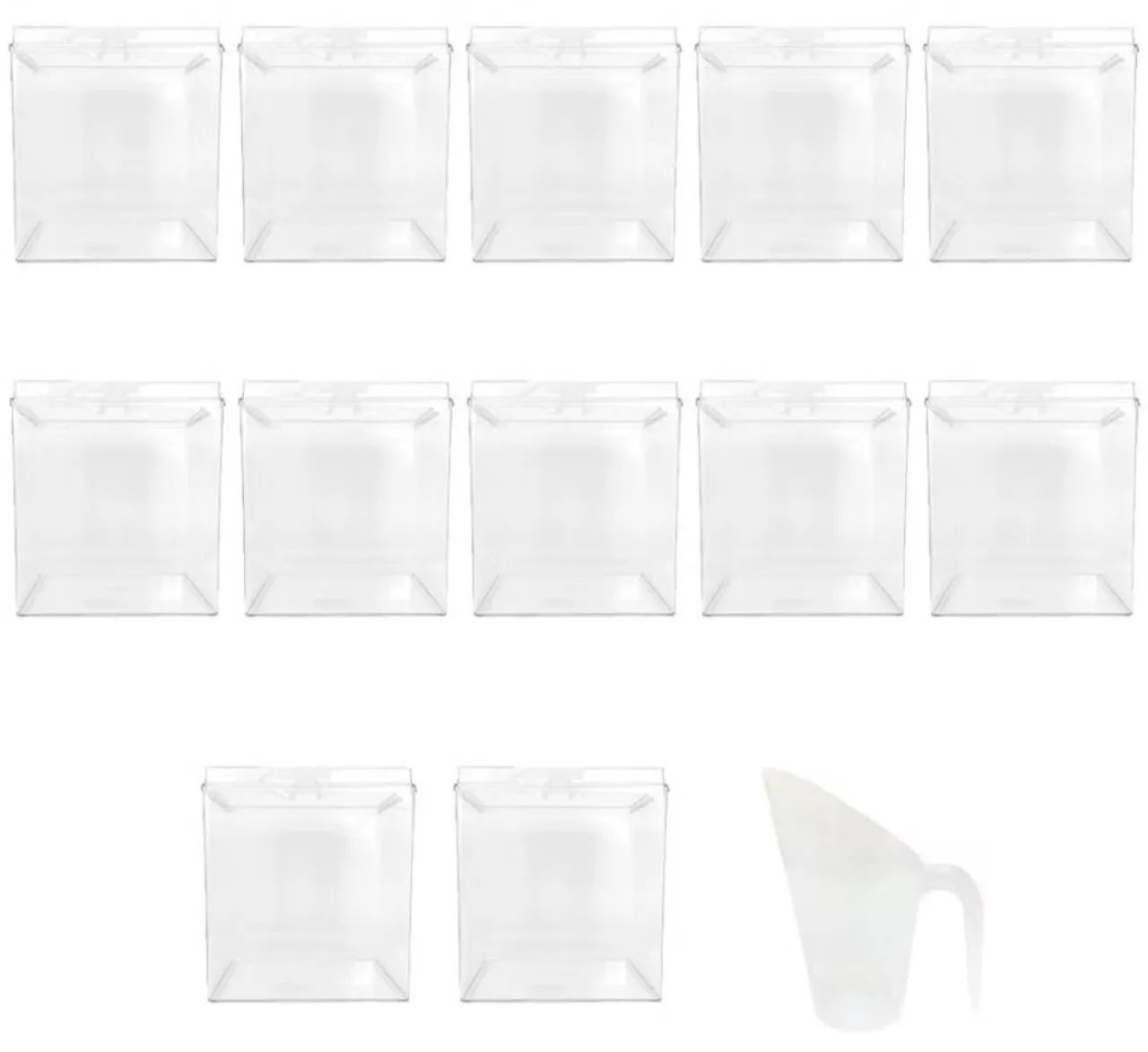 Conjunto de 12 Recipientes Plásticos Transparente para Alimentos(novo)