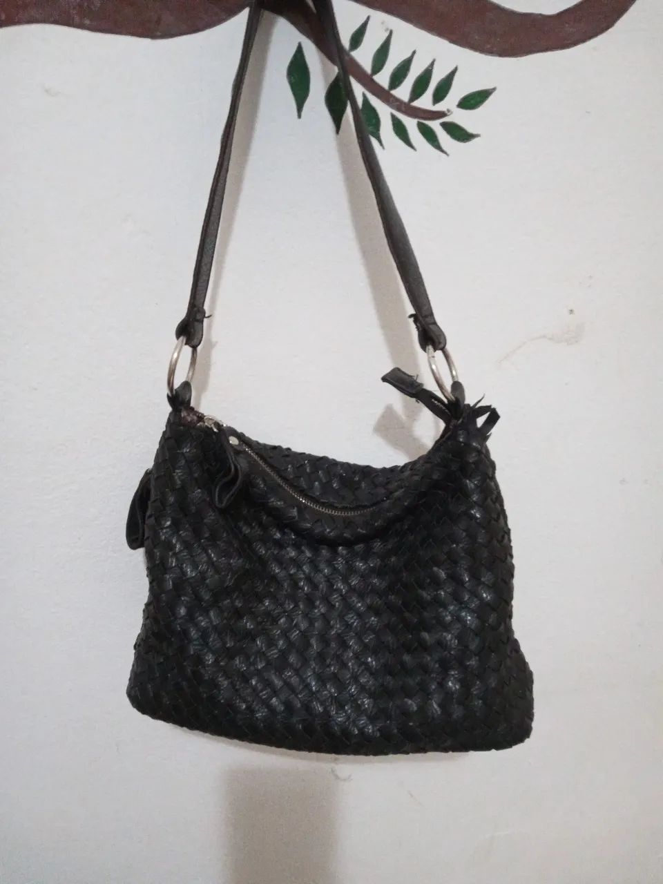 Bolsa em couro preto 