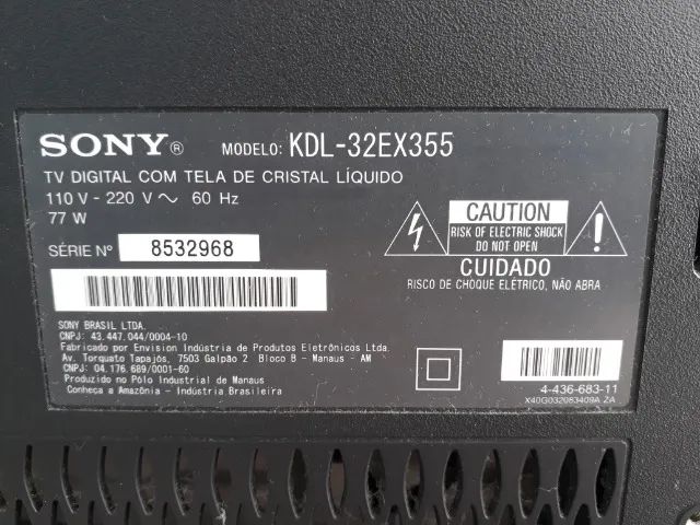 Televisor Sony 32" 32EX355 - defeito - Foto 4