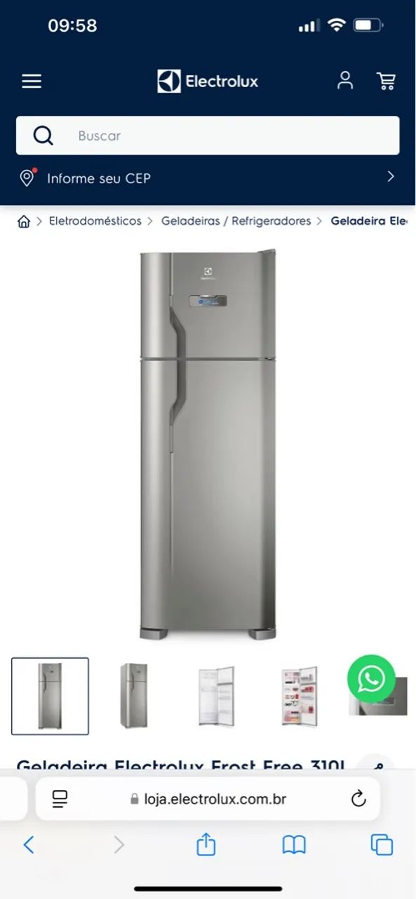 Geladeira Electrolux Frost Free 310L