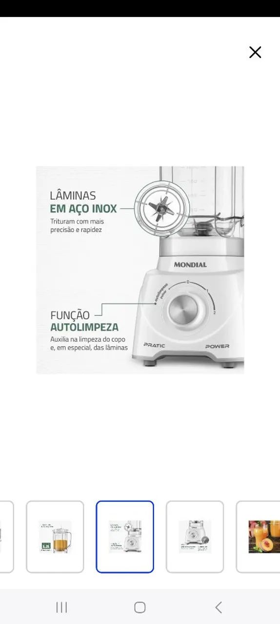 Liquidificador Mondial - Prático e Potente - Foto 4
