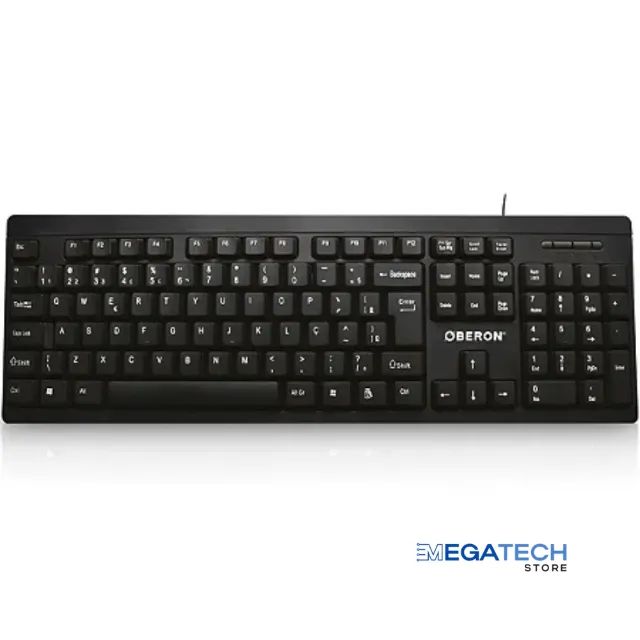 Teclado Usb Oberon Basic Preto Com Fio - Foto 2