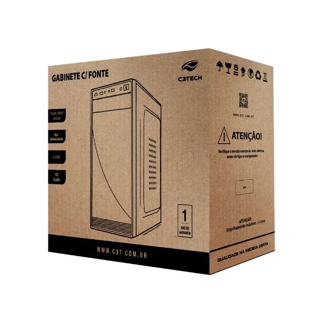 Gabinete Office C3Tech MT-33BK - Micro-ATX e Mini-ITX - WZetta - Foto 4