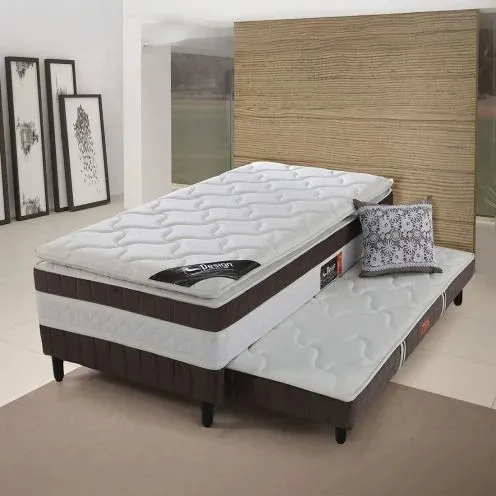 Cama Box acoplada Solteiro Ouro c/cama auxiliar NOVO - Pronta entrega
