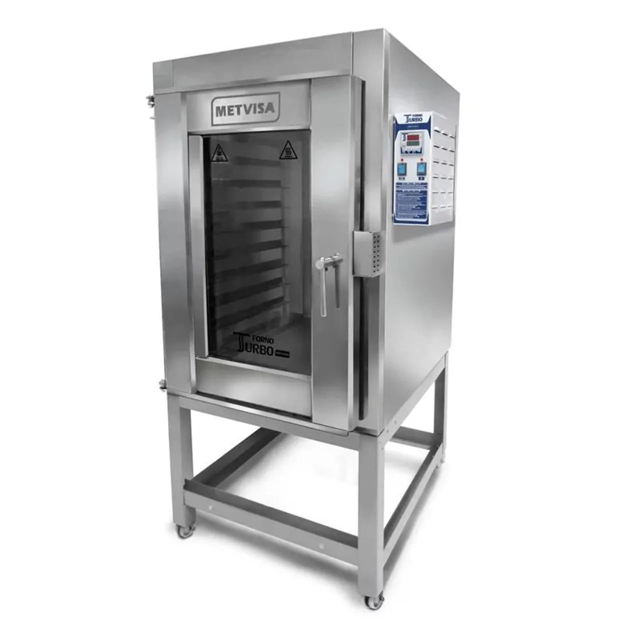 NZ. Forno turbo elétrico METVISA 10 assadeiras com cavalete 