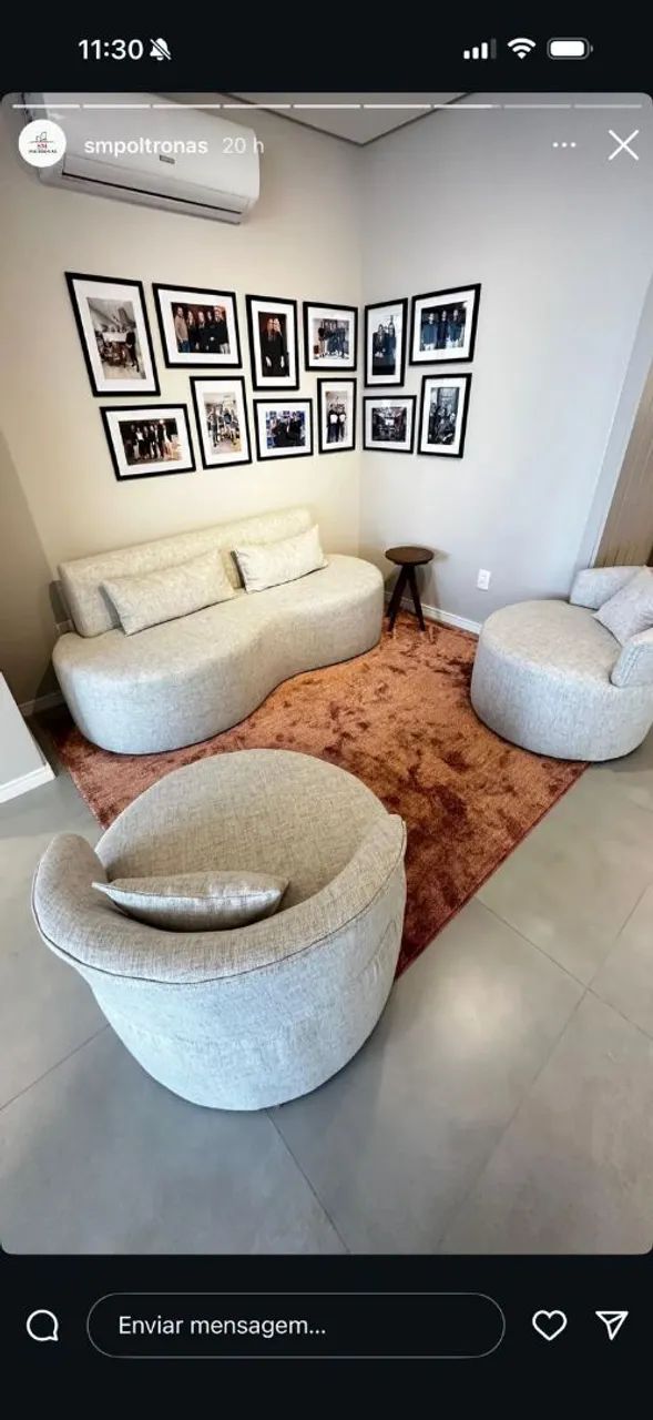 Jogo completo sendo sofá com 2m e poltronas orgânicas - Foto 2