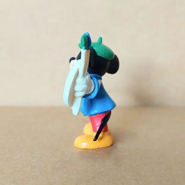 brinquedo - boneco miniatura disney mickey mouse pintor bullyland (usado) - Foto 5