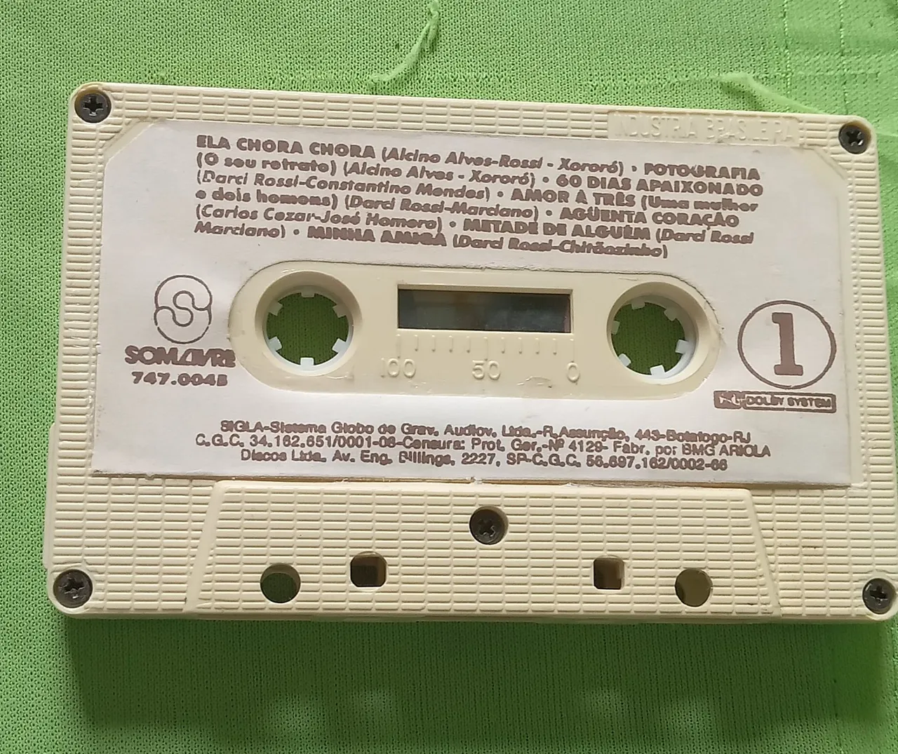 Fita k7 Chitaozinho e Chororó, Album Aguenta Coração de 1991.<br>gravadora Som Livre