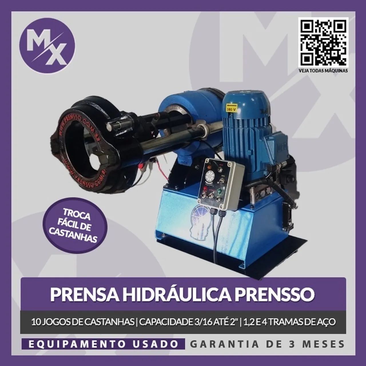 Prensa Hidráulica Prensso - Troca Fácil de Castanhas