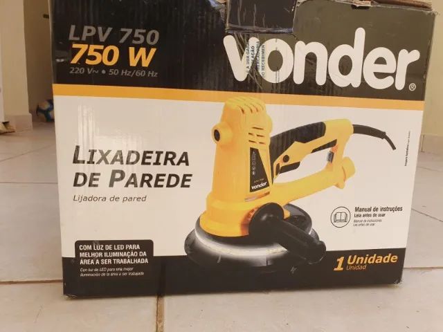 Lixadeira profissional de parede Vonder LPV 750 amarela 50Hz/60Hz 750W 220V - Foto 3