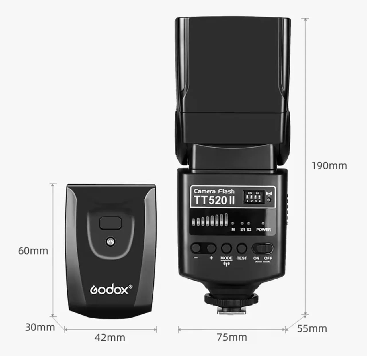 Flash Speedlight Godox TT520 II C Rádio Flash - Nikon / Canon  - Foto 2