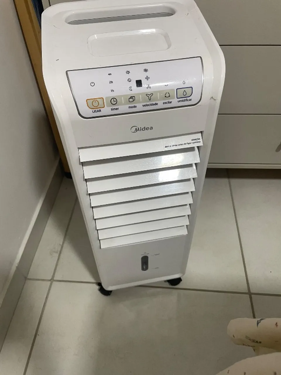 Ventilador e Climatizador de ar Midea com rodinhas