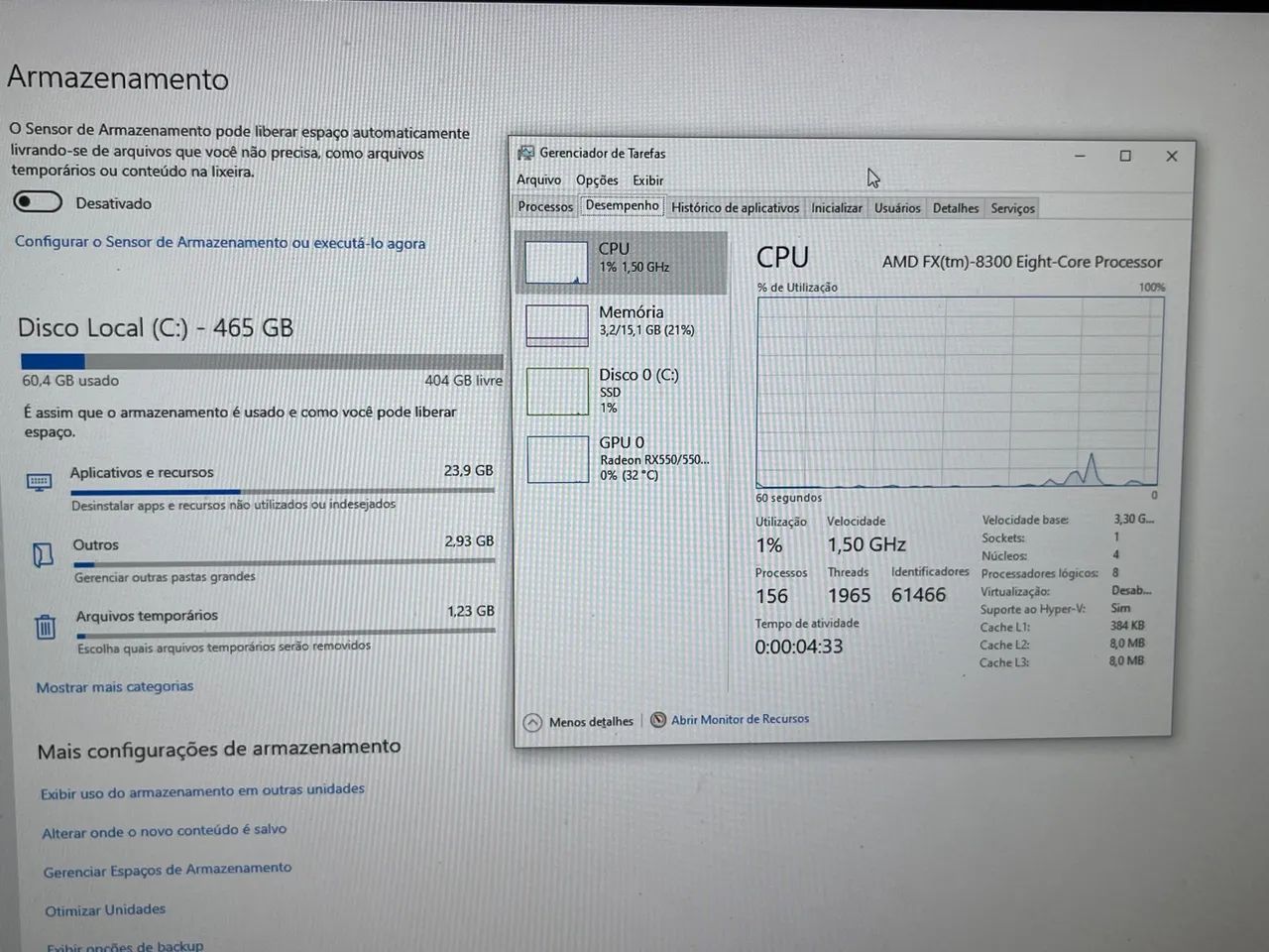 Pc gamer AMD FX(tm)-8300 Eight-Core Processor