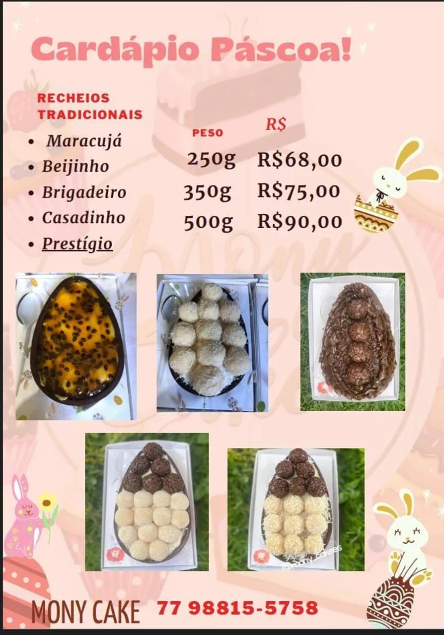 Ovos de Páscoa Artesanais - Recheios Tradicionais
