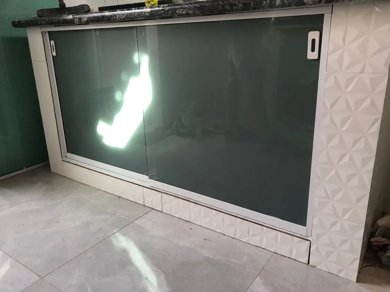 Portas de Vidro para Pia de Cozinha