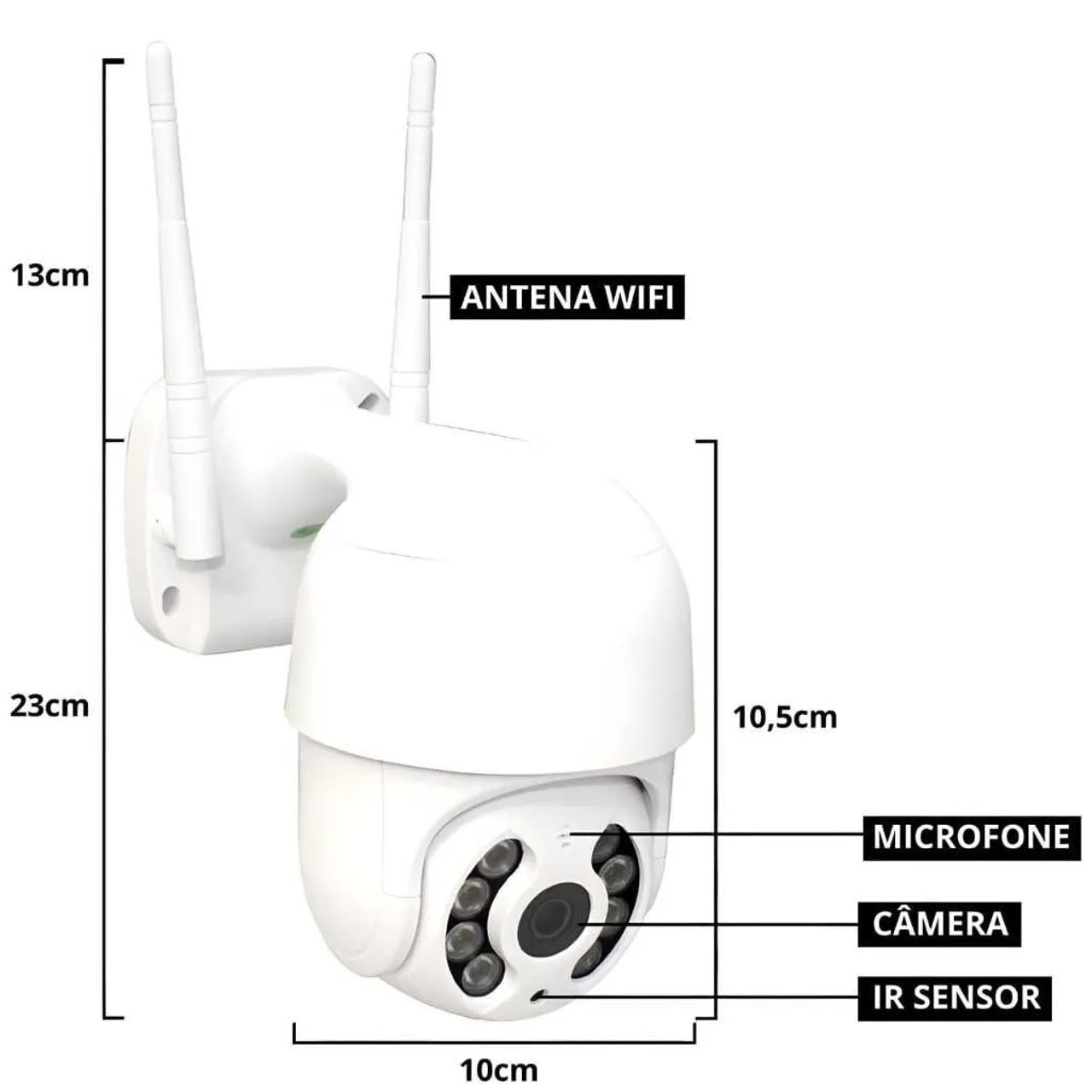 Câmera de Segurança Wi-Fi 360º 1080P Full HD - Foto 3