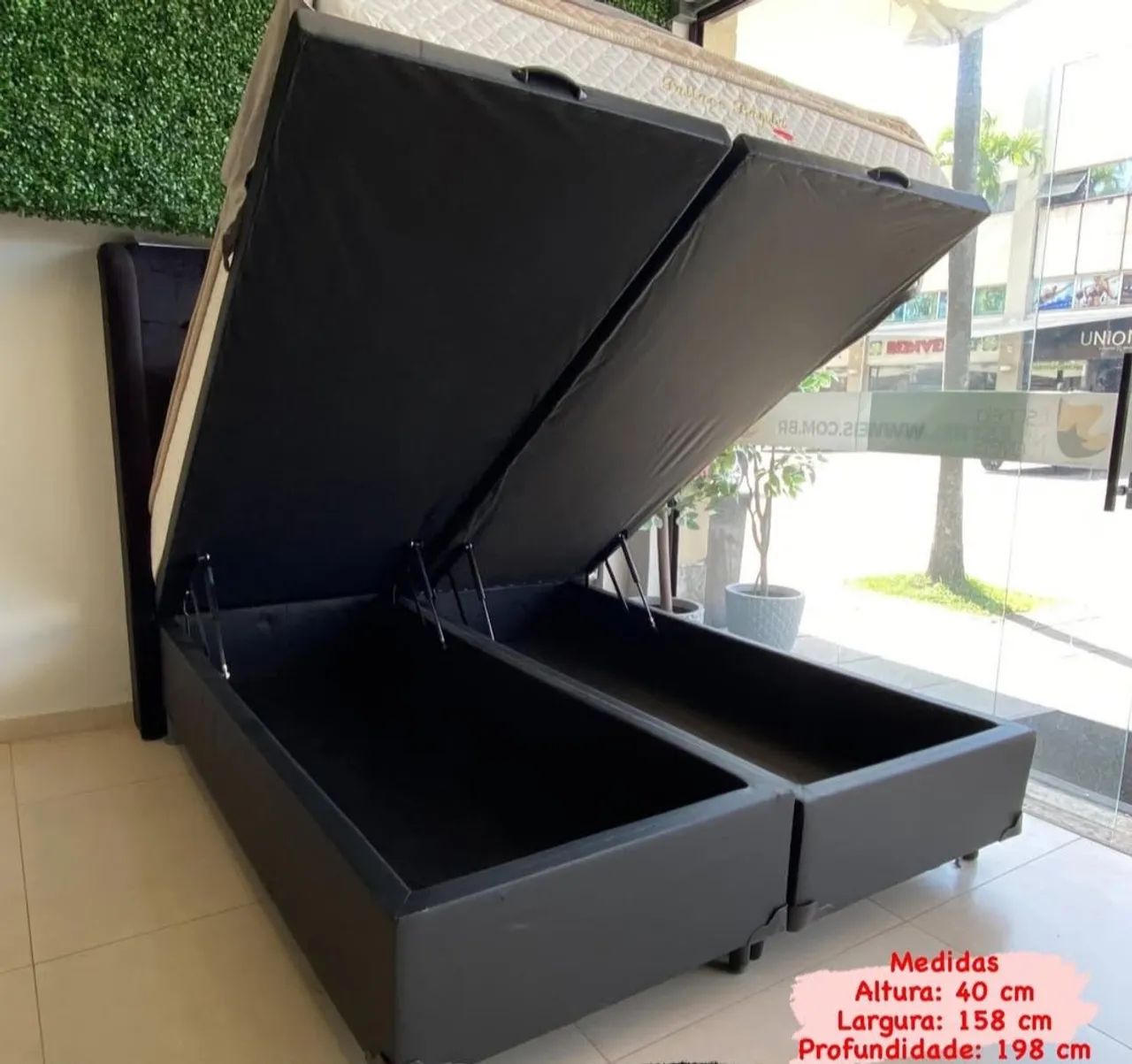 Cama Box Baú Queen com Amplo Espaço Interno