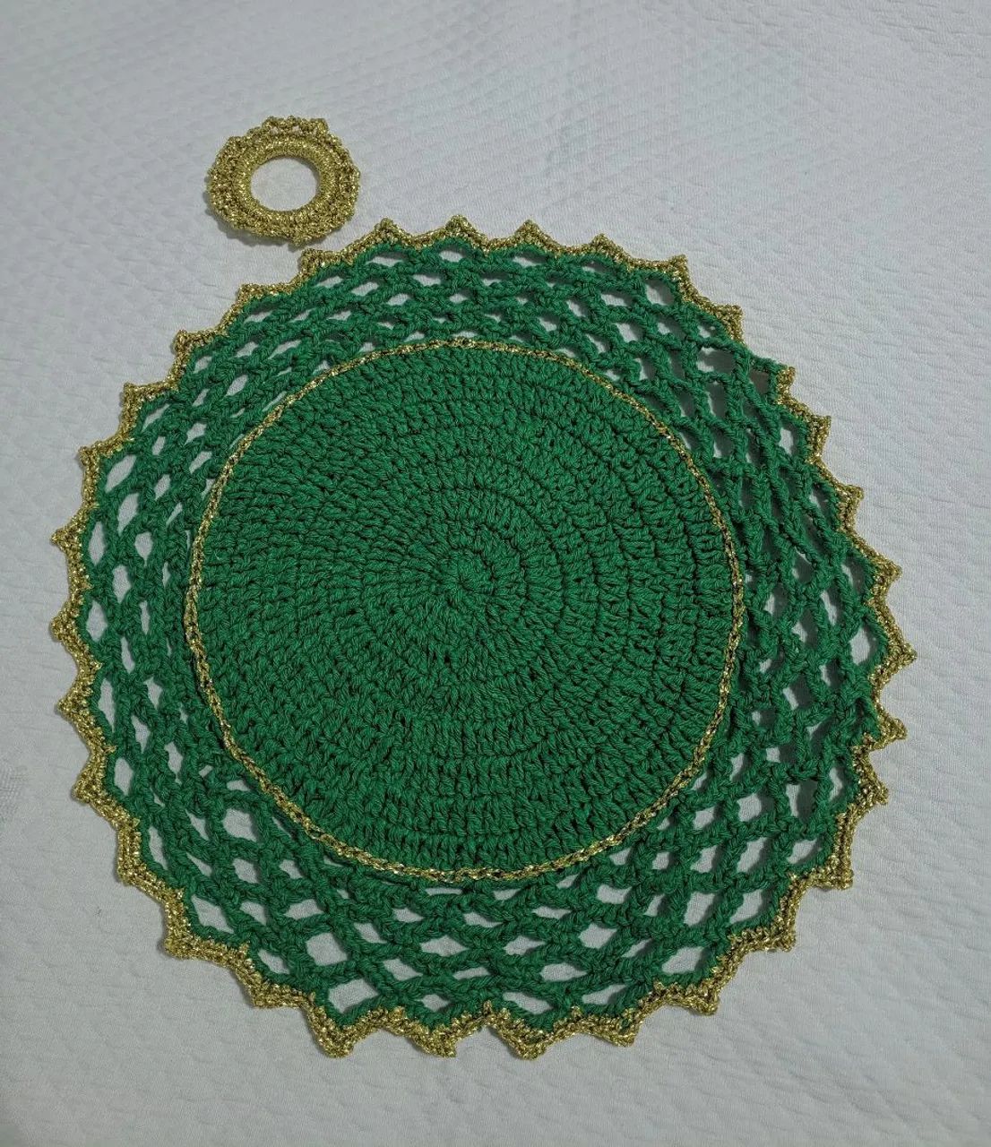 Kit Jogo Americano/Sousplat de natal 6 lugares para mesa posta